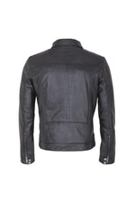 Men's black shirt collar jacket - Image n°3