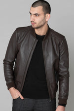 Dark brown leather teddy - Image n°1