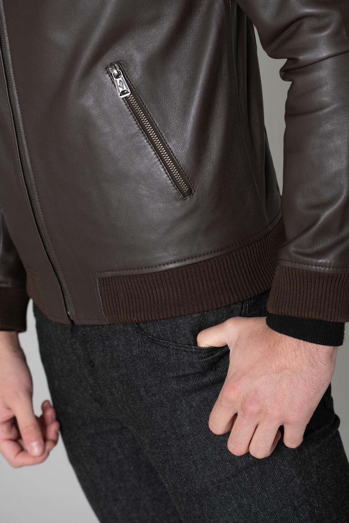 Dark brown leather teddy - Image n°8