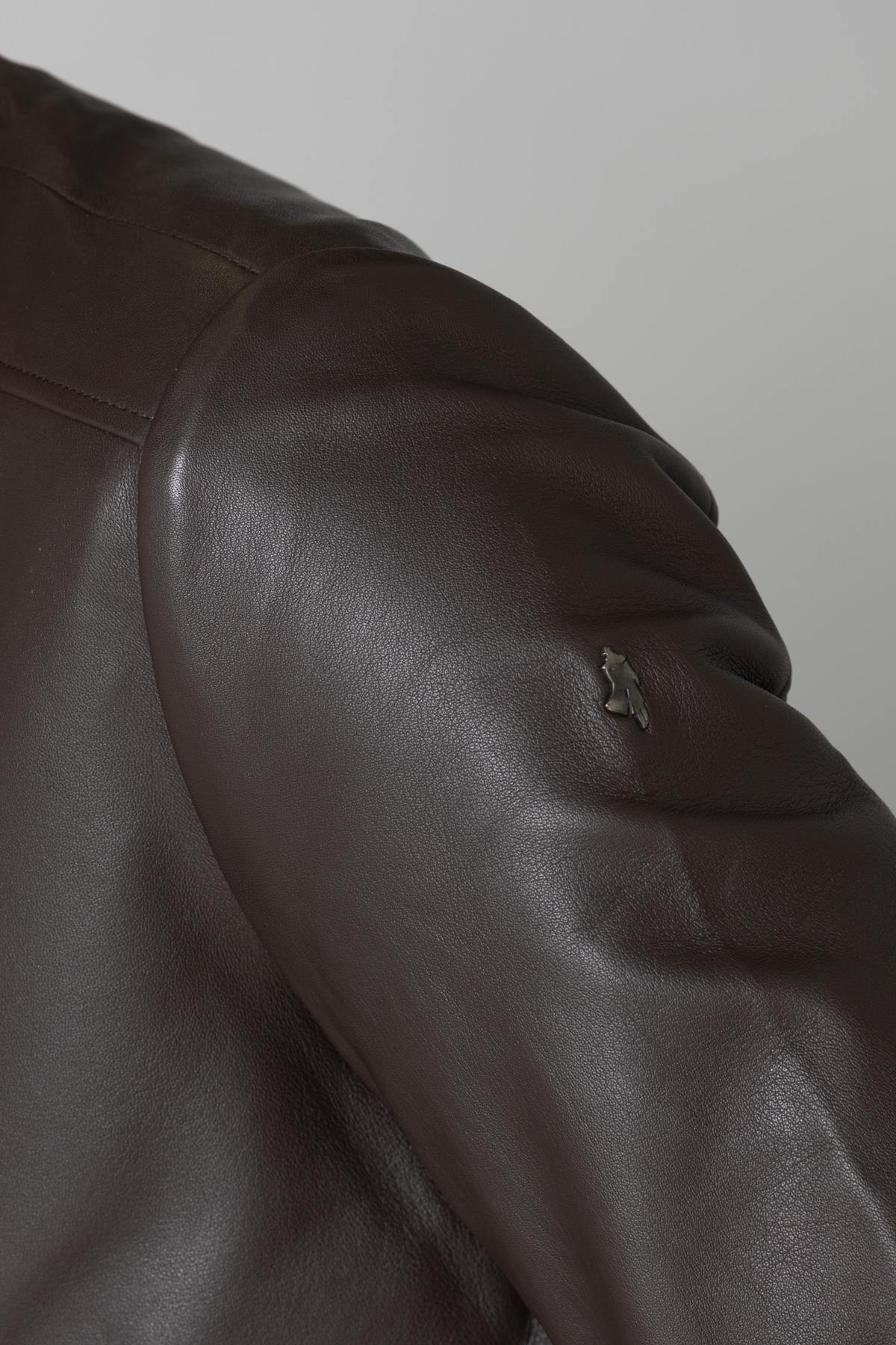 Dark brown leather teddy - Image n°9