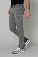 Slim fit gray battle pants - Image n°1
