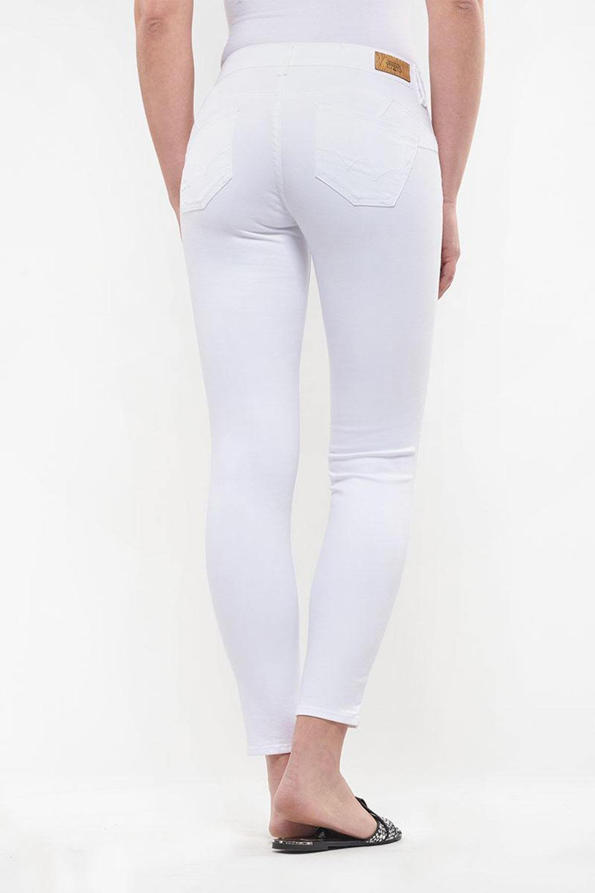 White slim jeans with push-up buttocks - Image n°2