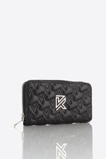 Black quilted companion wallet - Image n°3