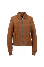 Brown nubuck leather jacket - Image n°8
