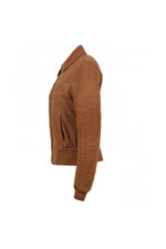 Brown nubuck leather jacket - Image n°10