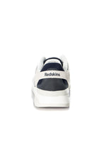 White and navy synthetic leather sneakers - Image n°7