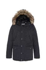 Hooded parka with faux fur - Image n°4