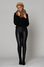 Coffee snood in braided rabbit - Image n°4