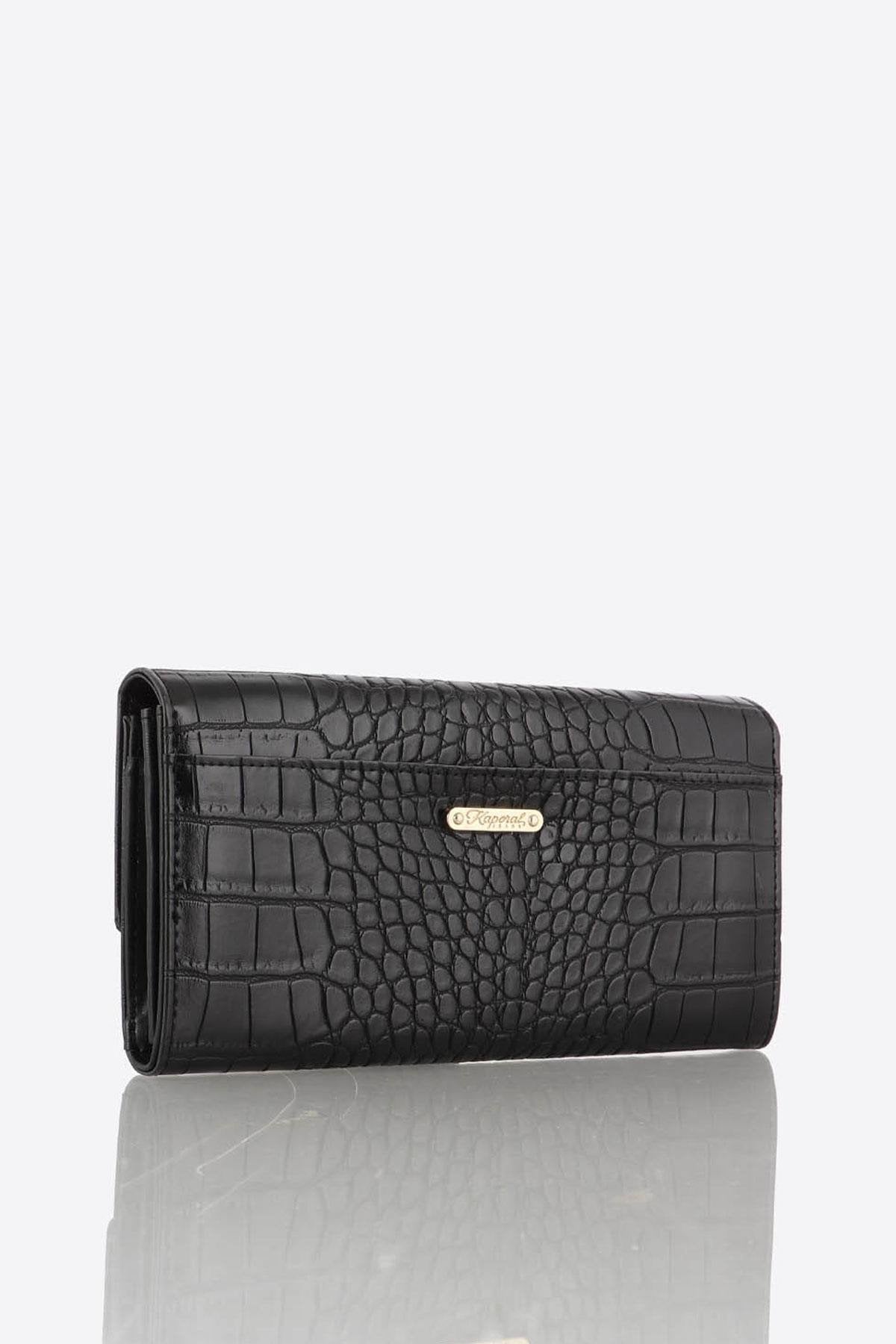 Croc effect clutch wallet - Image n°4