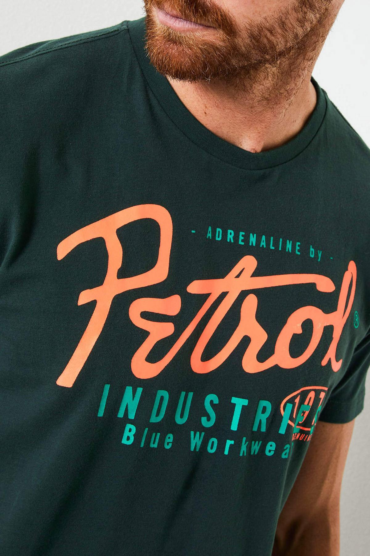Bottle green round-neck T-shirt - Image n°2
