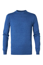 Azure blue fine knit sweater - Image n°4