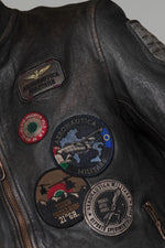 High-quality, patched leather jacket - Image n°9