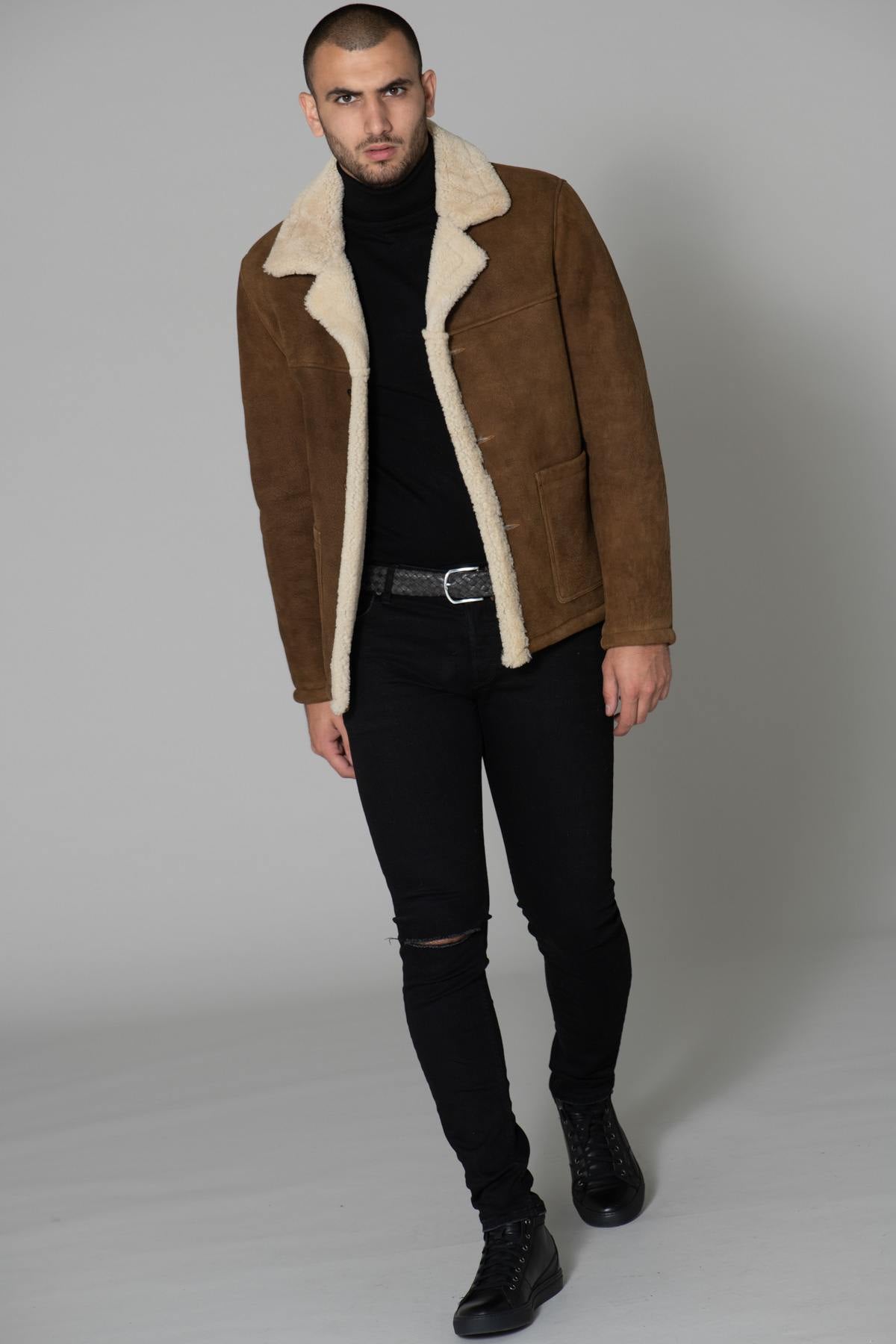 Men's shearling jacket - Image n°2
