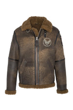 Vintage pilot bomber in shearling - Image n°9