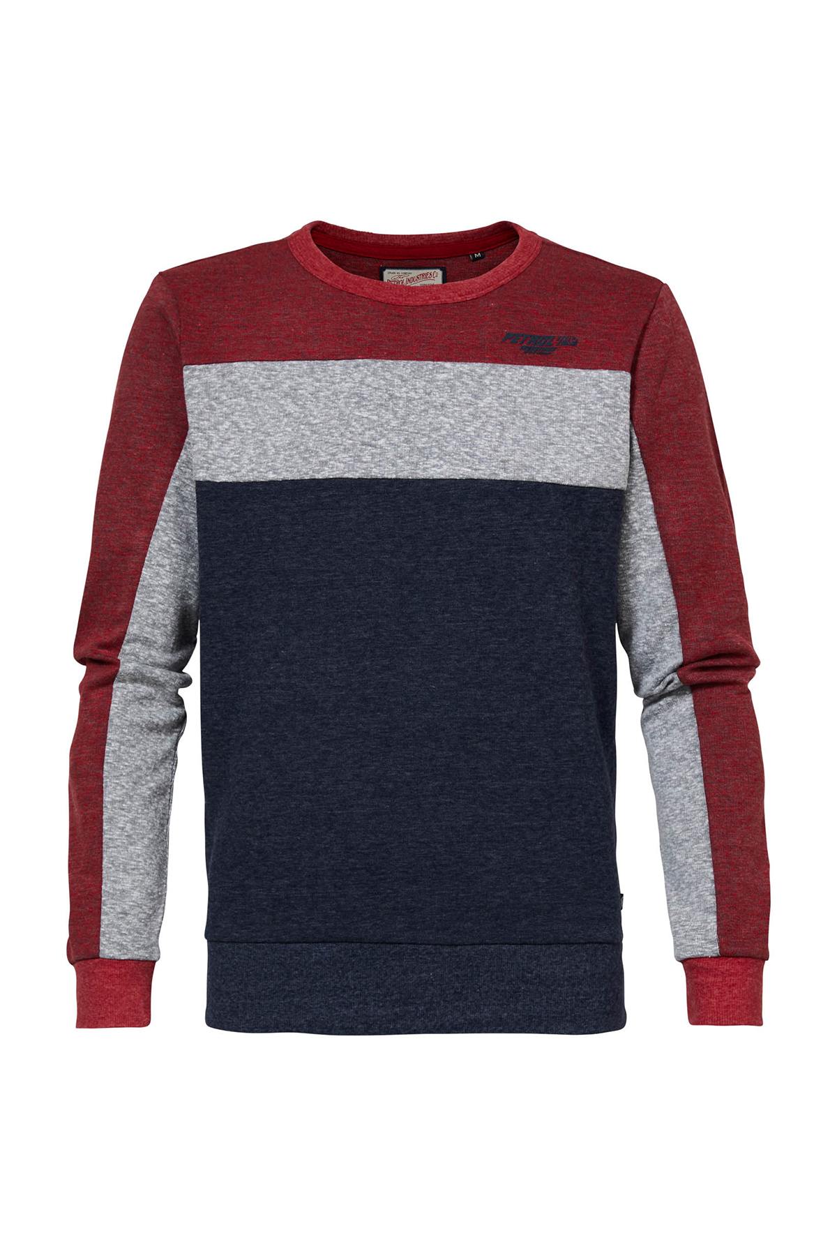 Tricolor round neck sweater - Image n°1