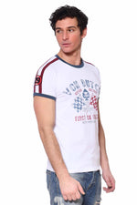 White Racer round neck t-shirt - Image n°3