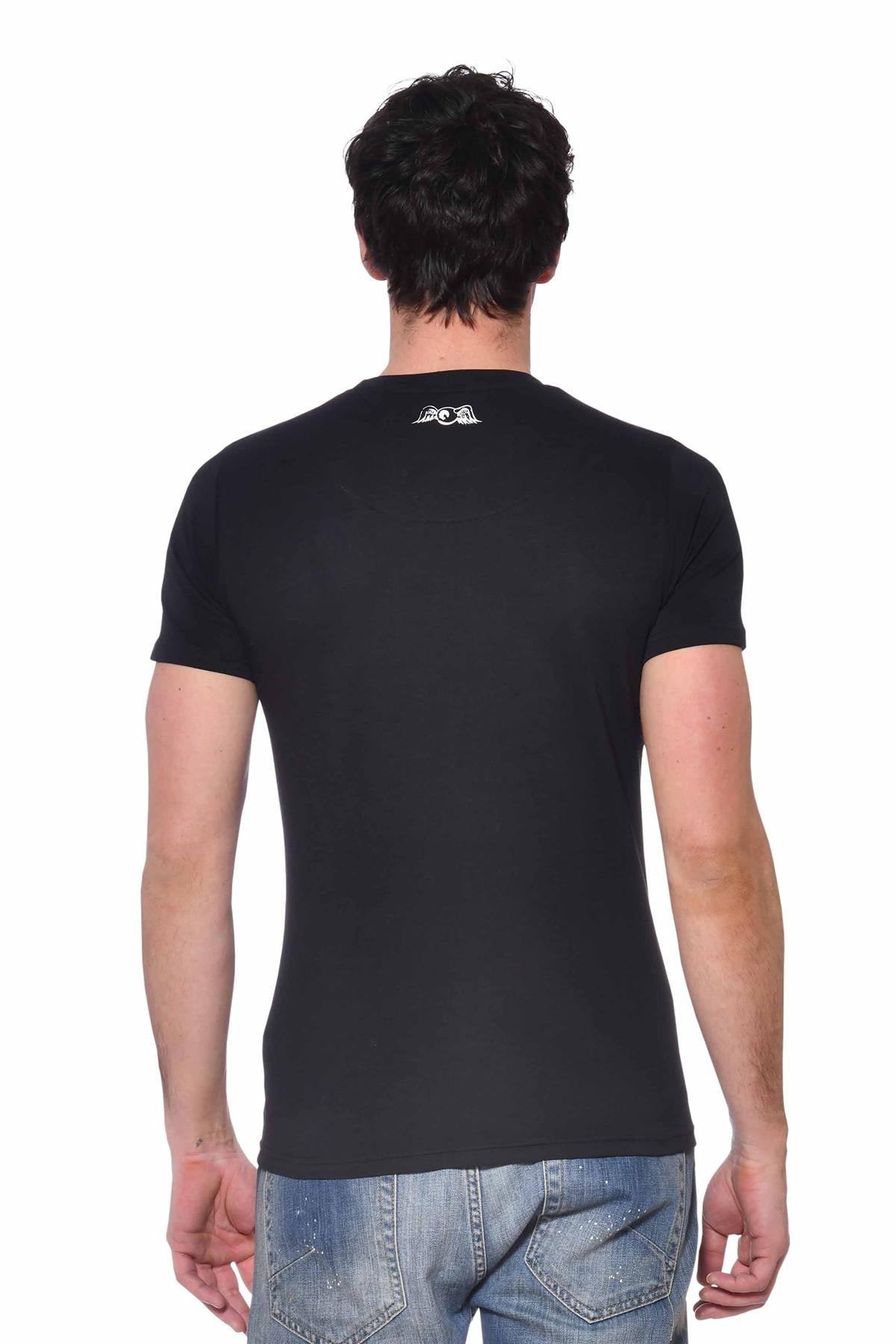 Men's black round neck t-shirt - Image n°3