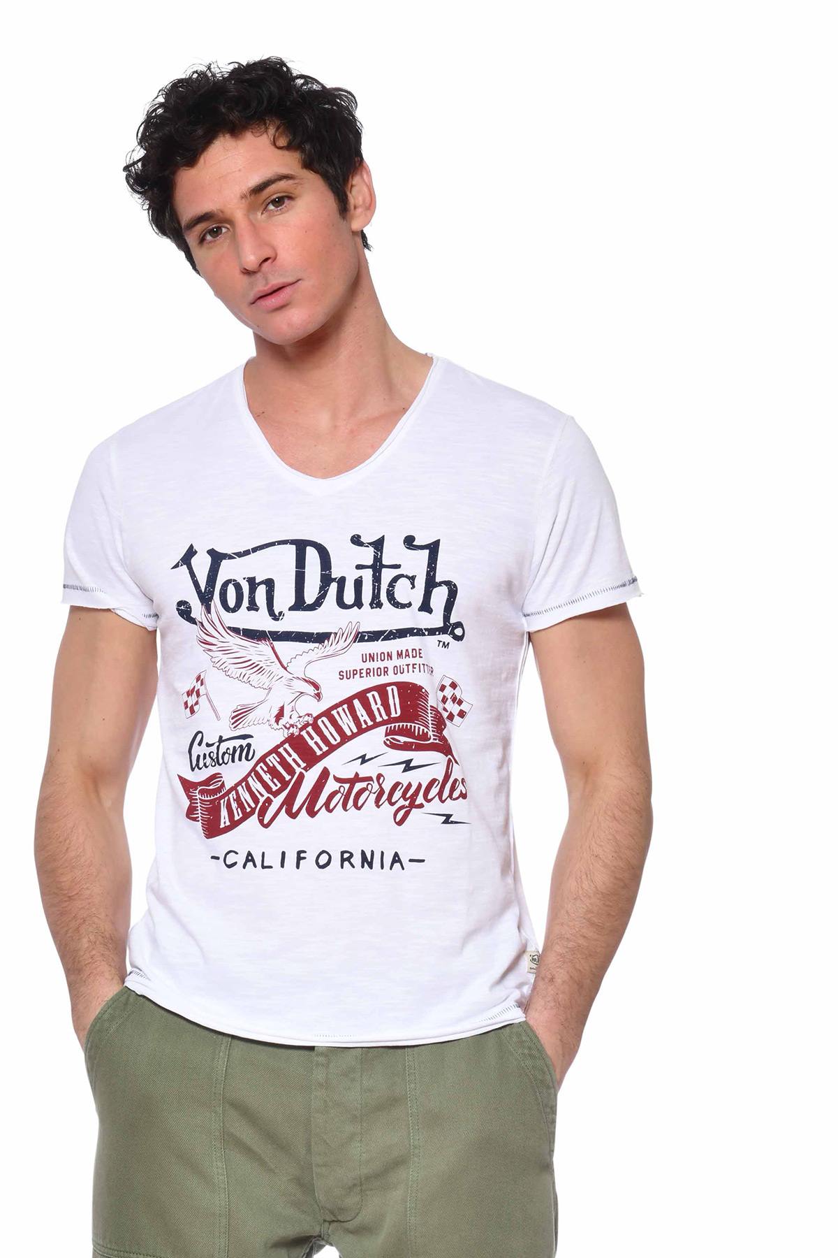 Kustom Kulture men's V-neck t-shirt - Image n°1