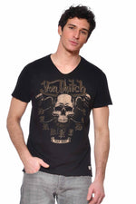 Fear none black biker t-shirt - Image n°1