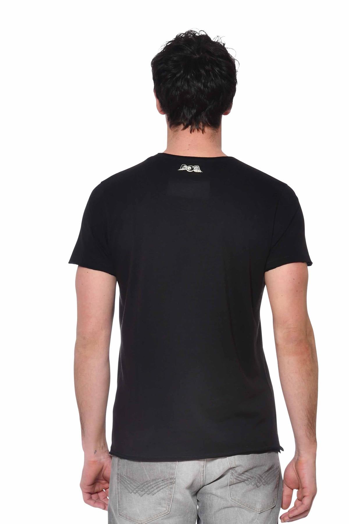 Fear none black biker t-shirt - Image n°2