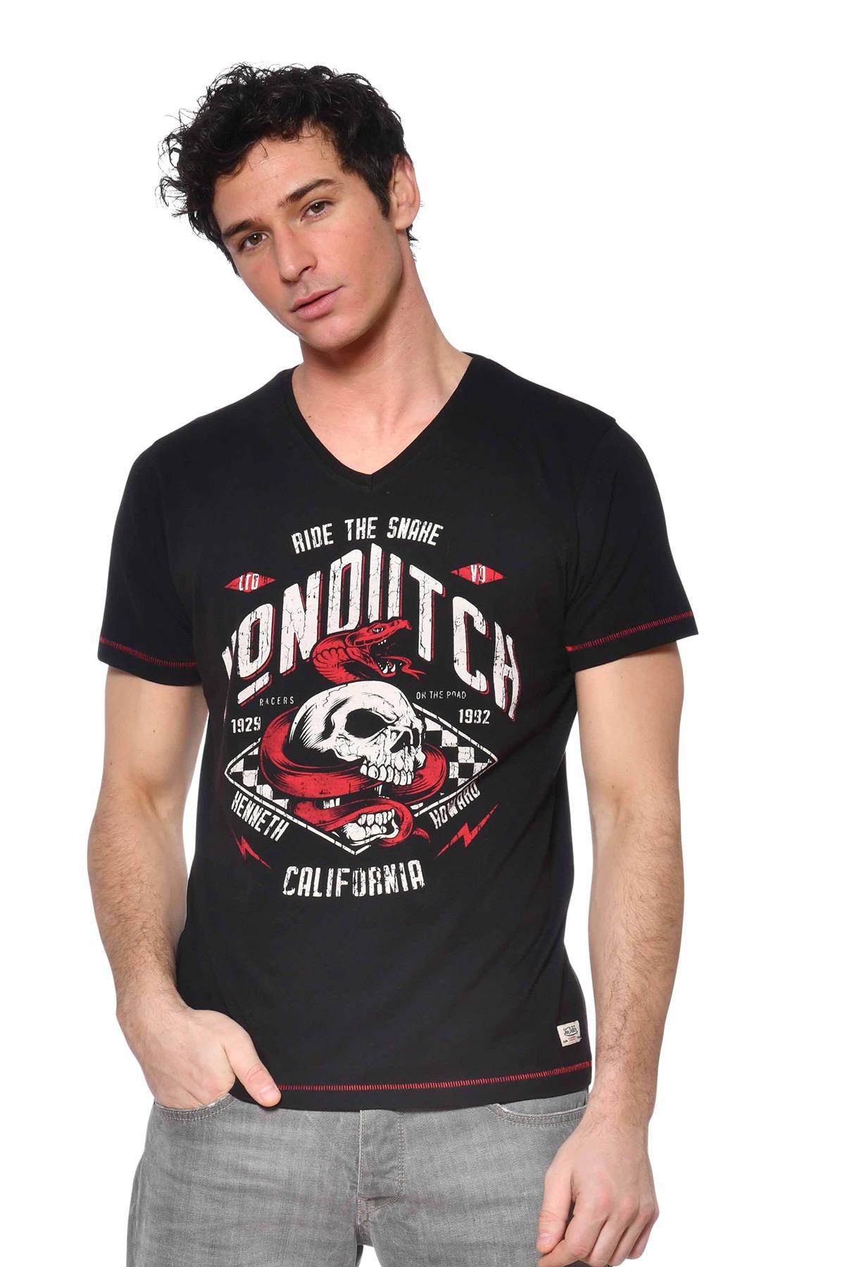 Ride the snake men's t-shirt black - Image n°1