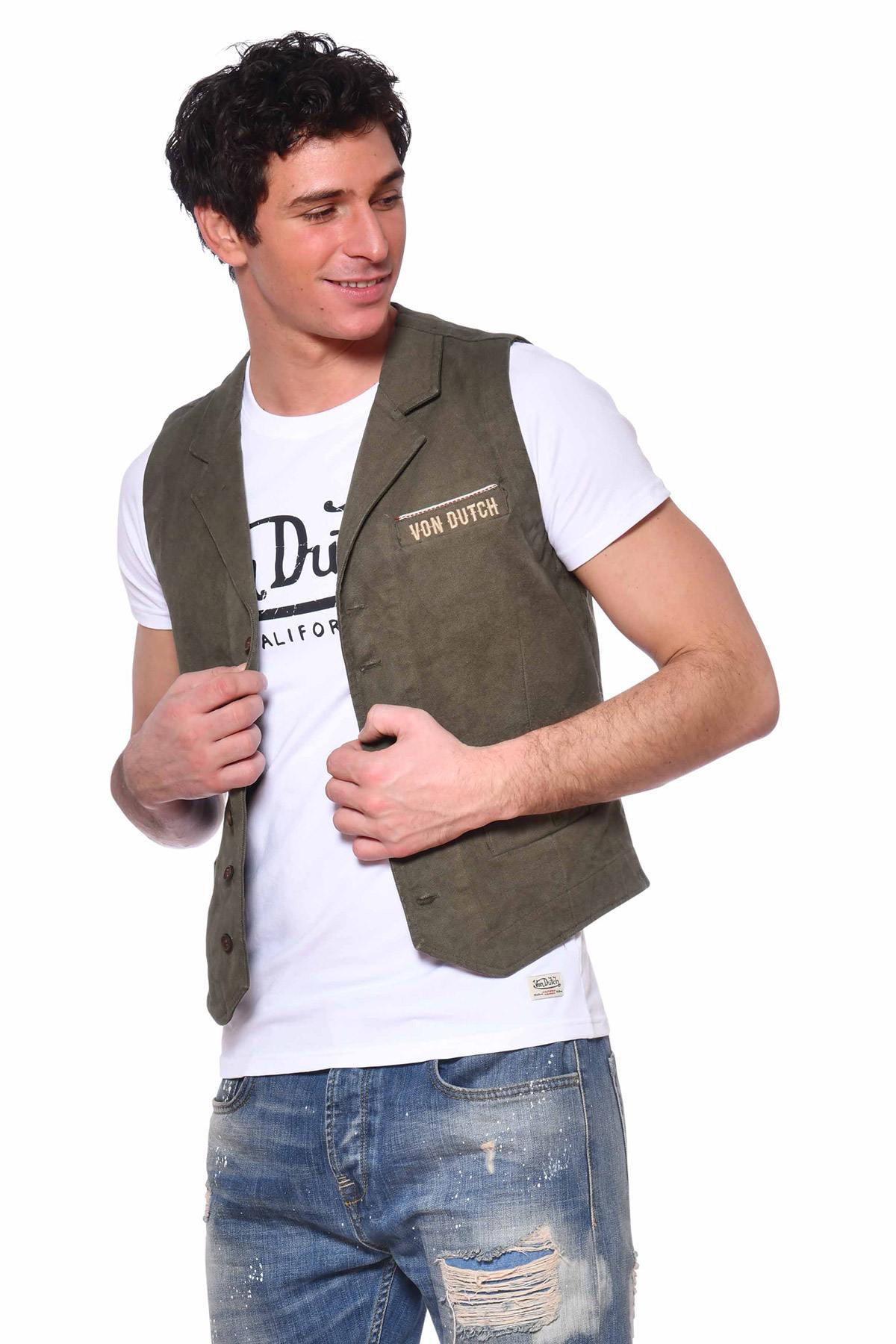 Vintage Biker Sleeveless Vest - Image n°1