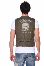 Vintage Biker Sleeveless Vest - Image n°2