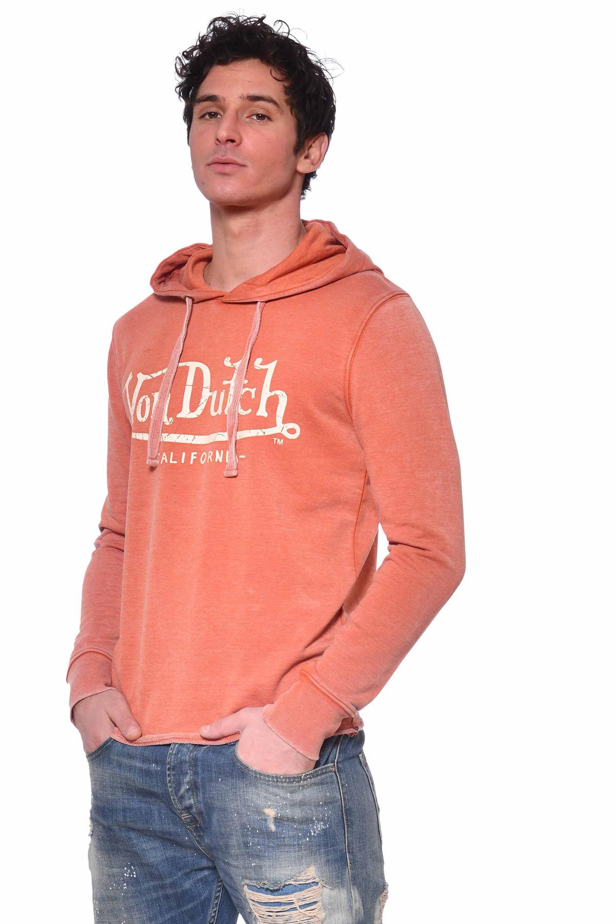 Orange hooded sweatshirt - Image n°3