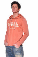 Orange hooded sweatshirt - Image n°3