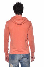 Orange hooded sweatshirt - Image n°2
