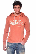Orange hooded sweatshirt - Image n°1