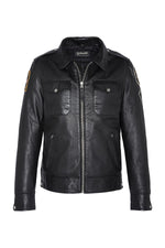 Black US Police Leather Jacket - Image n°11