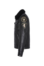 Black US Police Leather Jacket - Image n°10