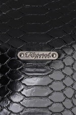 Women's crocodile effect bag with shoulder strap and handles - Image n°2