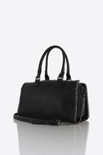 Women's crocodile effect bag with shoulder strap and handles - Image n°5