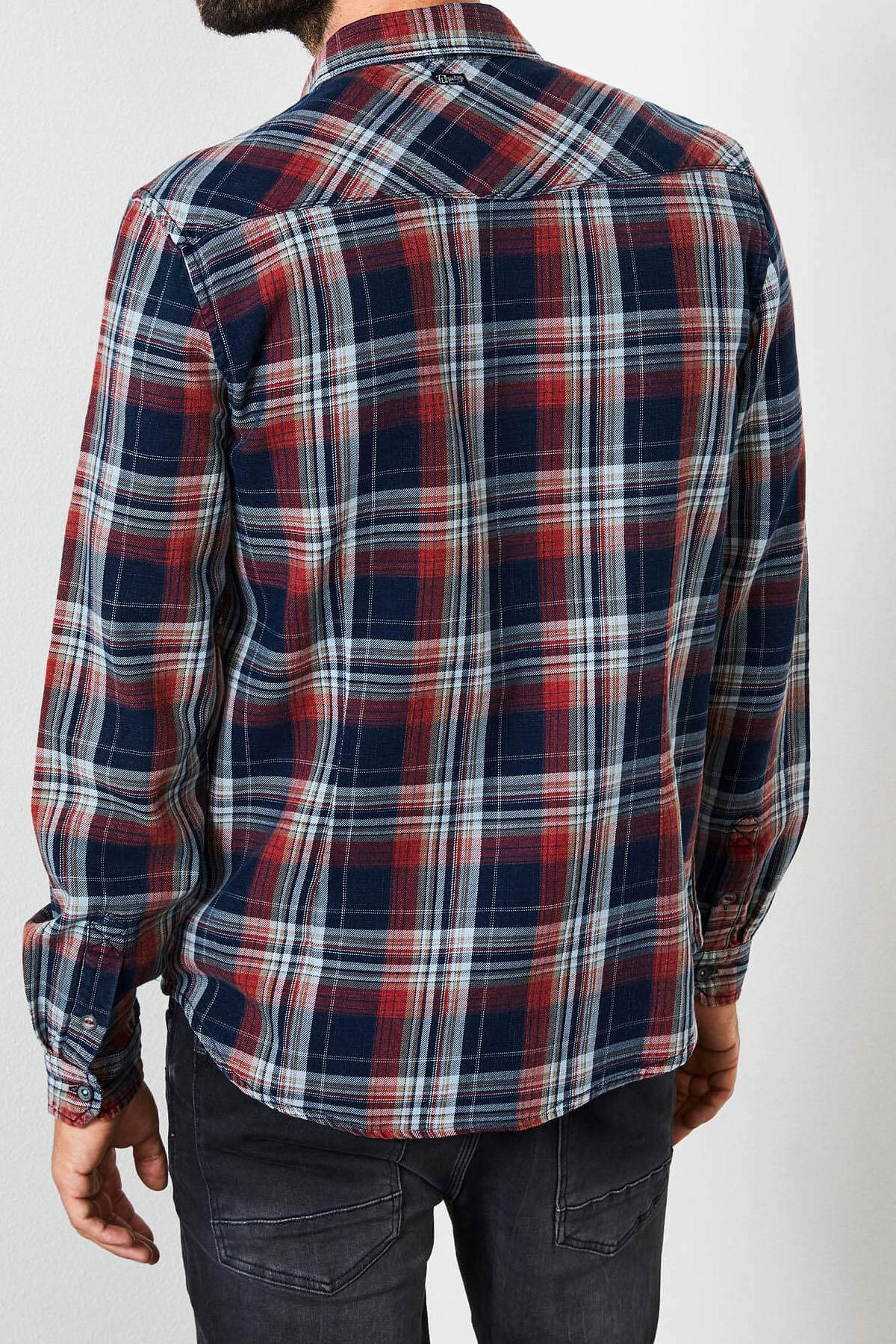 Blue and red checked shirt - Image n°3