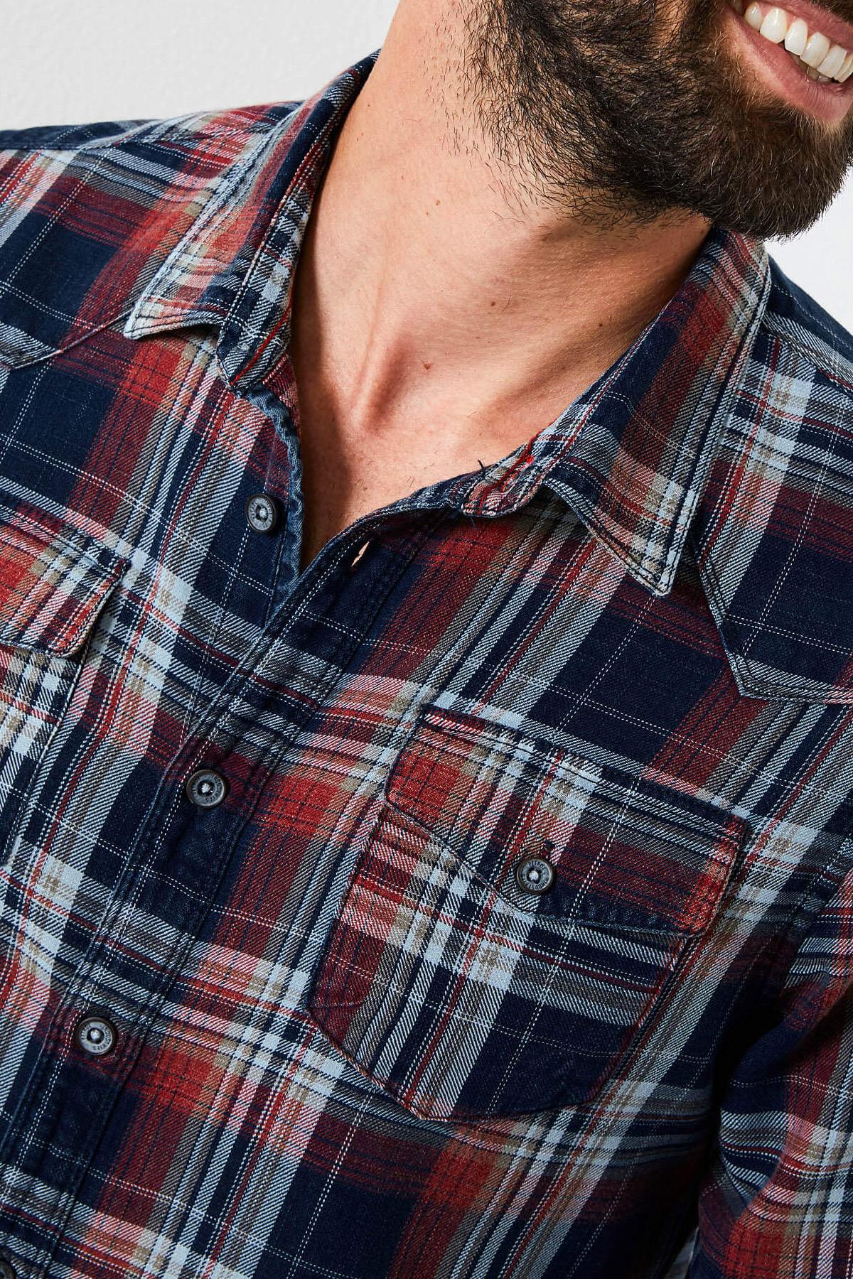 Blue and red checked shirt - Image n°2