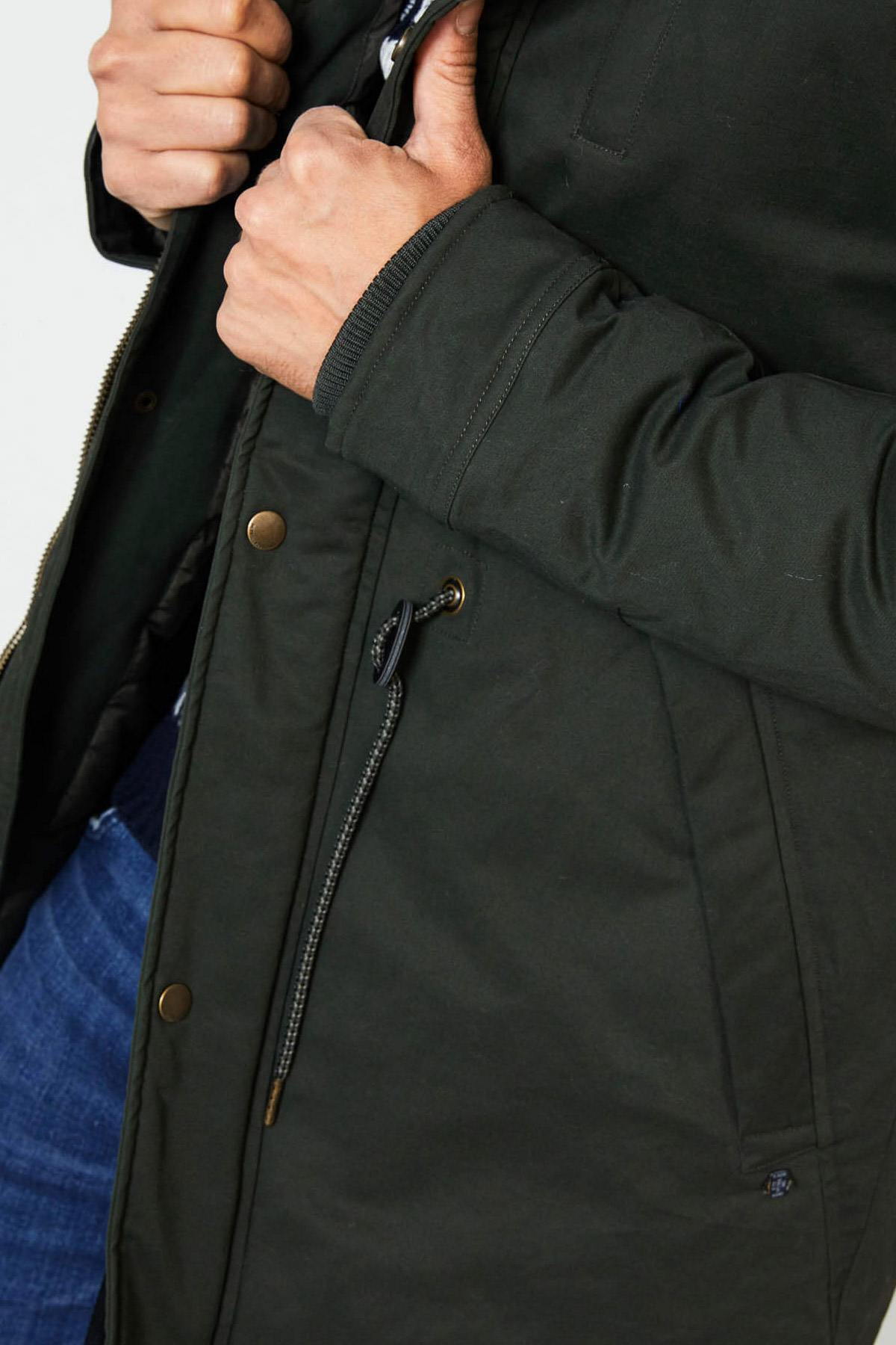 Men's khaki winter parka - Image n°2