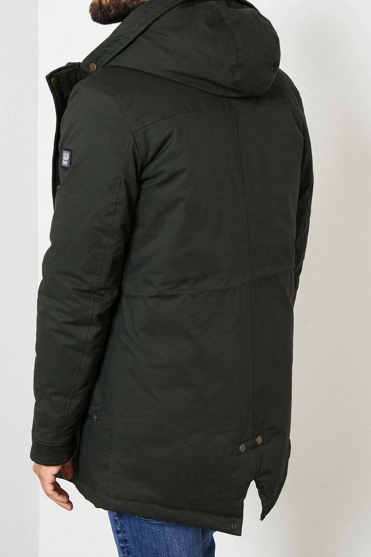 Men's khaki winter parka - Image n°3