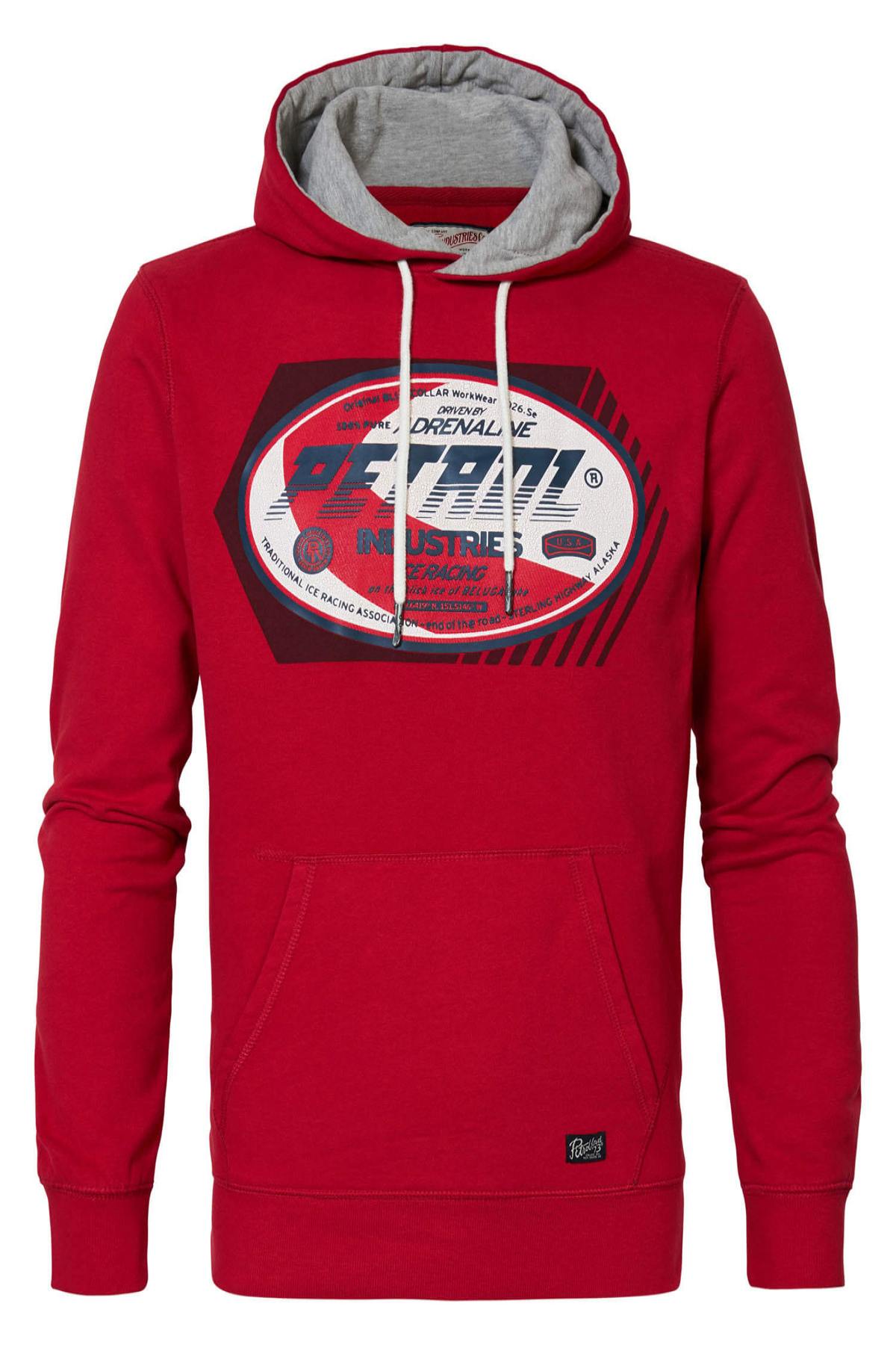 Red hoodie with belly pocket - Image n°4