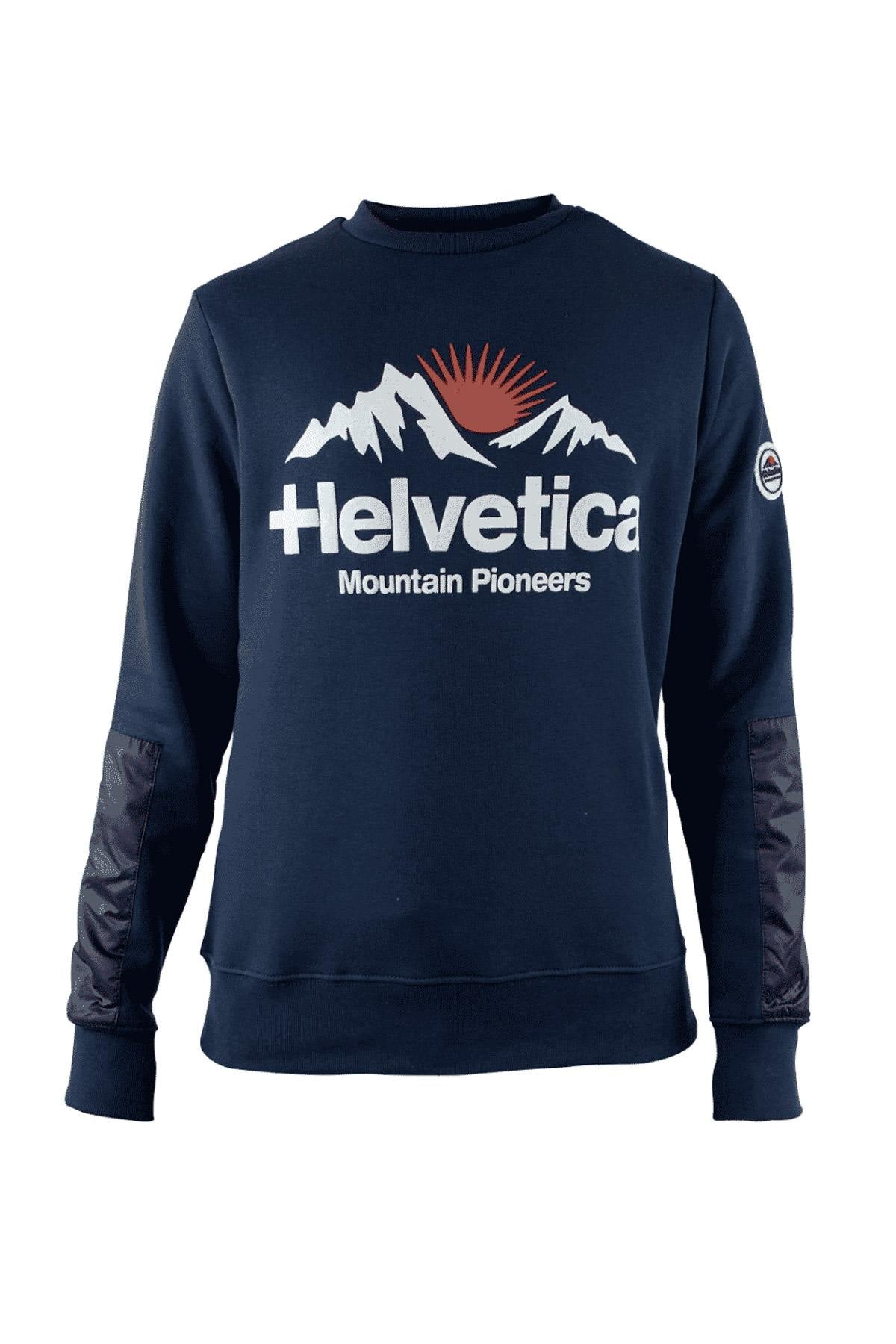 Men's navy blue round neck sweater - Image n°1