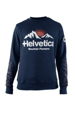 Men's navy blue round neck sweater - Image n°1