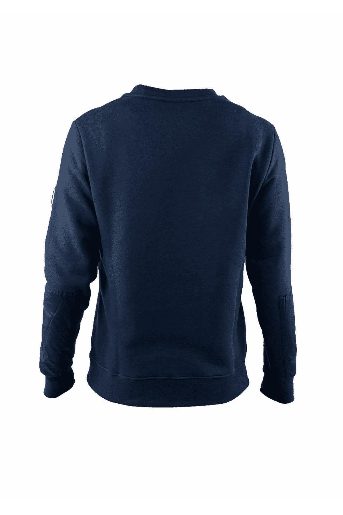 Men's navy blue round neck sweater - Image n°2