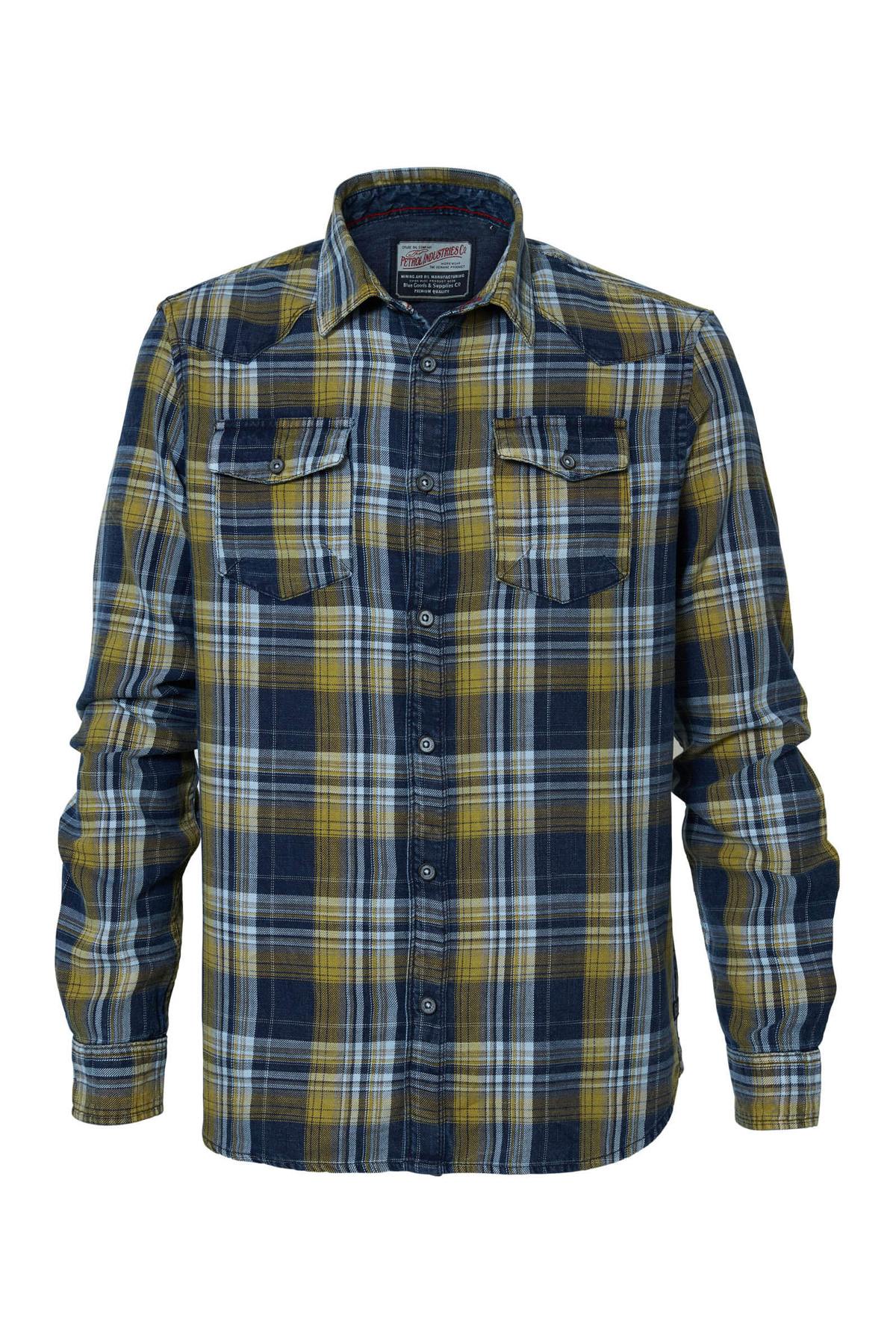 Blue and yellow checked shirt - Image n°4