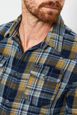 Blue and yellow checked shirt - Image n°2