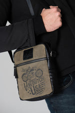 Khaki and black shoulder bag - Image n°1