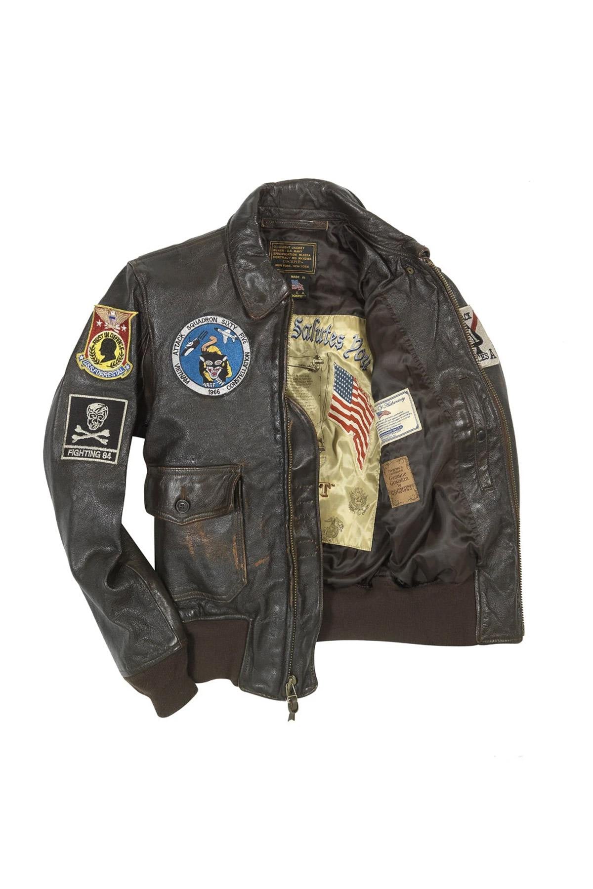 USS Forrestal Vietnam Era G-1 Pilot Jacket - Image n°2