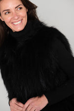 Black fur sleeveless vest - Image n°7