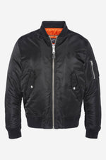 MA-1 black bomber jacket with removable bib - Image n°2