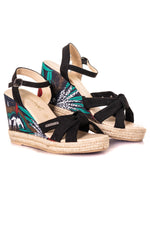 Black wedge sandals - Image n°6